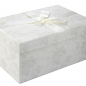 Preview: Die Brautkleidbox Silver Flowers ist ein MustHave zur Aufbewahrung Ihres Brautkleides.